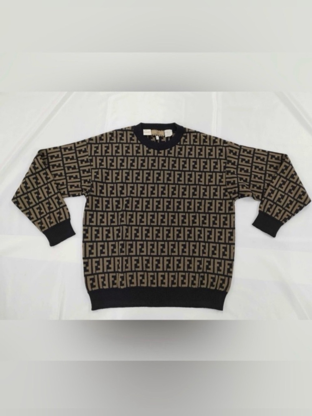 NEW FENDI VINTAGE  Zucca Monogram Sweater L /XL ( size 40 euro )